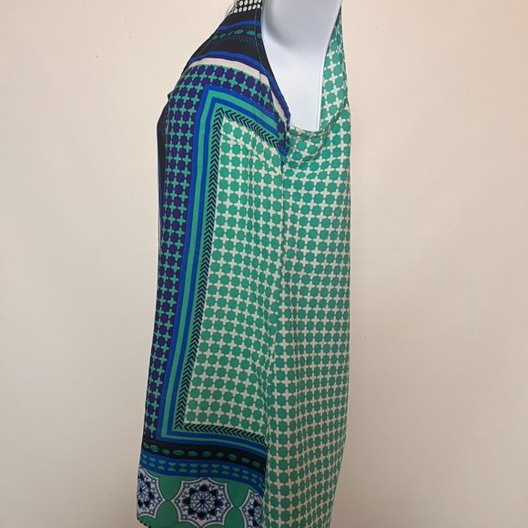 Banana Republic Blue Mosaic Shell Tank Blue/Green Size Medium - Picture 3 of 5